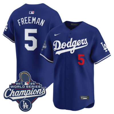 LA Dodgers 2025 World Series Champions Vapor Premier Limited Jersey - Royal / Freddie Freeman