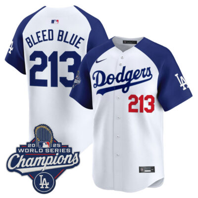 LA Dodgers 2025 World Series Champions Vapor Premier Limited Jersey - White Alternate / Bleed Blue 213