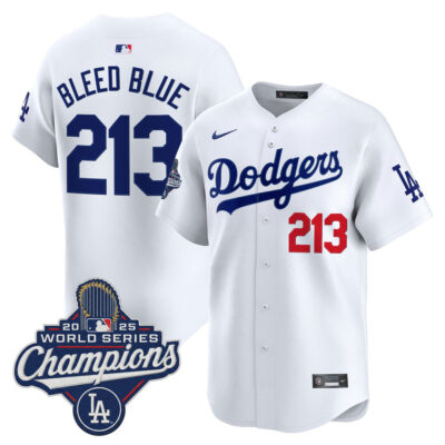 LA Dodgers 2025 World Series Champions Vapor Premier Limited Jersey - White / Bleed Blue 213