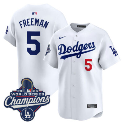 LA Dodgers 2025 World Series Champions Vapor Premier Limited Jersey - White / Freddie Freeman