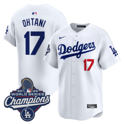 LA Dodgers 2025 World Series Champions Vapor Premier Limited Jersey - White / Shohei Ohtani