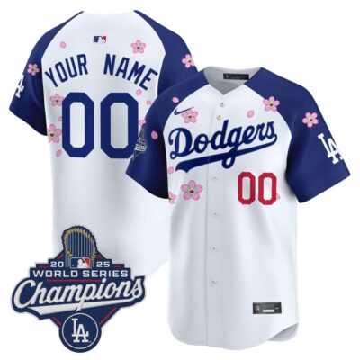 LA Dodgers 2025 World Series Champions x Tokyo Series Vapor Premier Limited Custom Jersey - Alternate