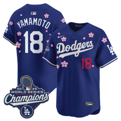 LA Dodgers 2025 World Series Champions x Tokyo Series Vapor Premier Limited Jersey - Royal / Yamamoto