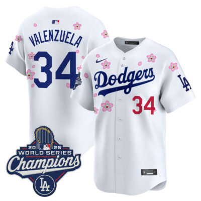 LA Dodgers 2025 World Series Champions x Tokyo Series Vapor Premier Limited Jersey - White / Fernando Valenzuela