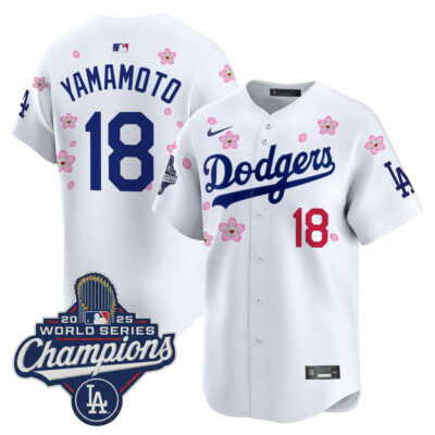 LA Dodgers 2025 World Series Champions x Tokyo Series Vapor Premier Limited Jersey - White / Yamamoto