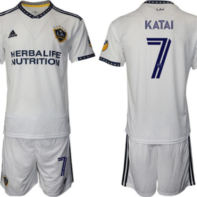 LA Galaxy #7 Katai White Home Soccer Jersey Suit