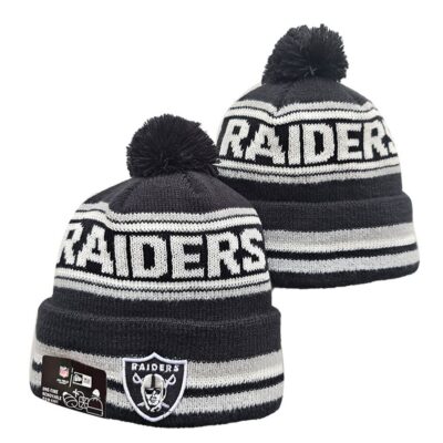 Las Vegas Raiders Cuffed Knit Hat with Pom