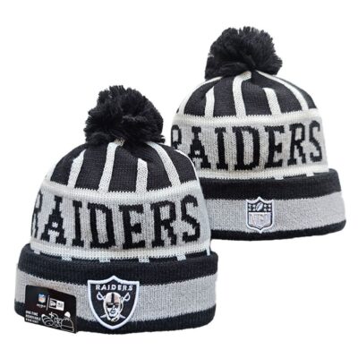 Las Vegas Raiders Cuffed Knit Hat with Pom