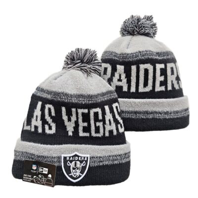 Las Vegas Raiders Cuffed Knit Hat with Pom