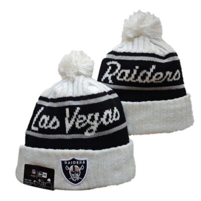 Las Vegas Raiders Cuffed Knit Hat with Pom