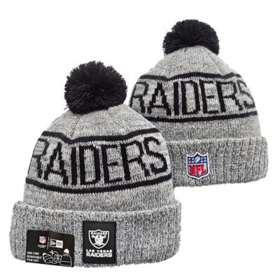 Las Vegas Raiders Cuffed Knit Hat with Pom