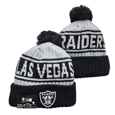 Las Vegas Raiders Cuffed Knit Hat with Pom