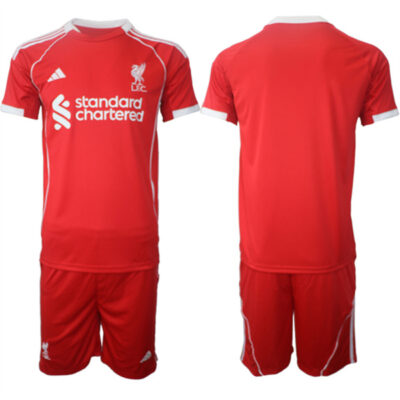 Liverpool Blank 2025 Red Home Soccer Jersey Suit