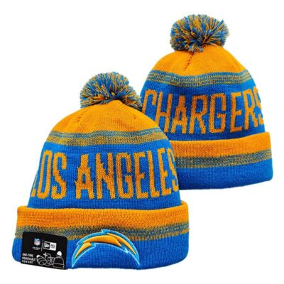 Los Angeles Chargers Cuffed Knit Hat with Pom