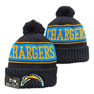 Los Angeles Chargers Cuffed Knit Hat with Pom