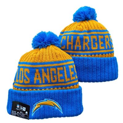 Los Angeles Chargers Cuffed Knit Hat with Pom