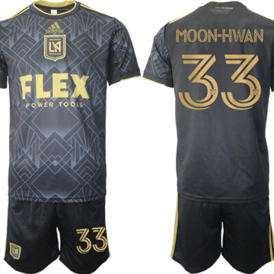 Los Angeles Football Club #33 Moon-Hwan Black Soccer Jersey Suit