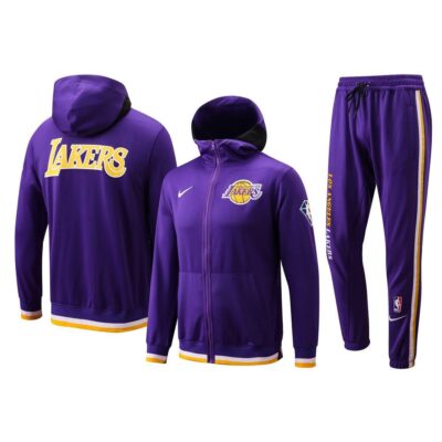 Los Angeles Lakers Hooded Tracksuit Set 22/23 - Purple