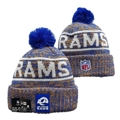 Los Angeles Rams Cuffed Knit Hat with Pom