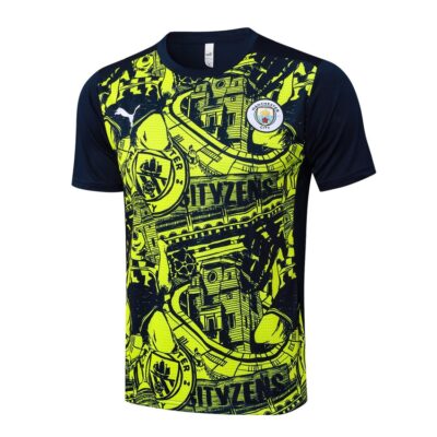 Alternative view of Manchester City 2024 2025 Yellow Black Short Shirt Kit