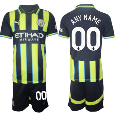 Manchester City Custom 2024-25 Navy Away Soccer Jersey Suit