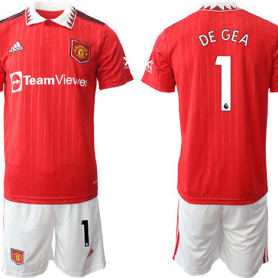 Manchester United #1 Degea 22/23 Red Home Soccer Jersey Suit