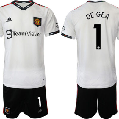 Manchester United #1 Degea White Away Soccer Jersey Suit