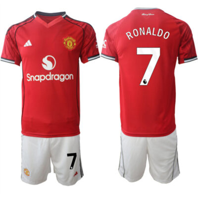 Manchester United #7 Ranoldo 2025/26 Red Home Soccer Jersey Suit