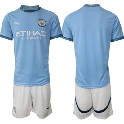 Manchester United Custom 2024-25 Blue Home Soccer Jersey Suit