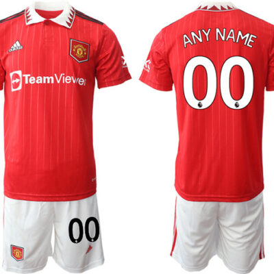 Manchester United Custom 22/23 Red Home Soccer Jersey Suit