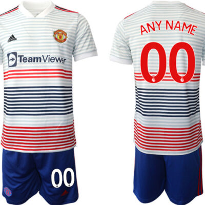 Manchester United Custom 22/23 White Away Soccer Jersey Suit