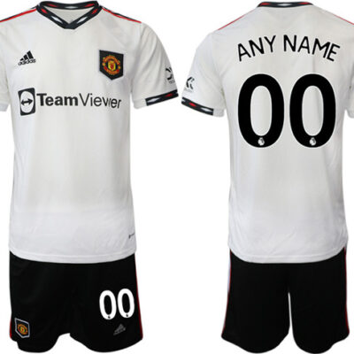 Manchester United Custom White Away Soccer Jersey Suit