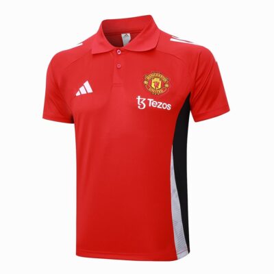 Alternative view of Manchester United Polo + Pants Training Tracksuit 2024 2025 Light Red
