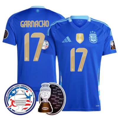 Men's Argentina 2024 Player Limited Jersey - Alejandro Garnacho - 17 / Away