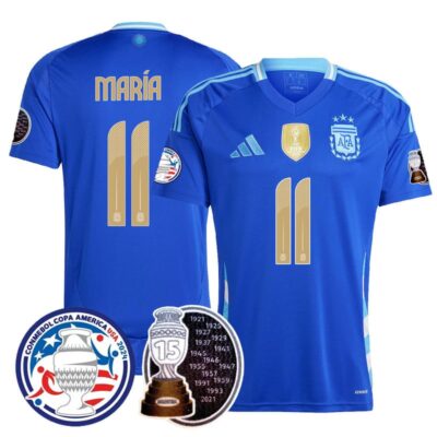 Men's Argentina 2024 Player Limited Jersey - Angel Di Maria - 11 / Away