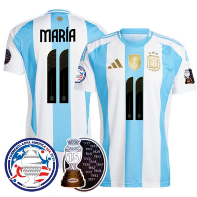 Men's Argentina 2024 Player Limited Jersey - Angel Di Maria - 11 / Home