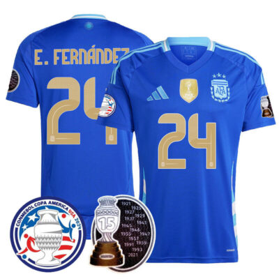 Men's Argentina 2024 Player Limited Jersey - Enzo Fernandez - 24 / Away