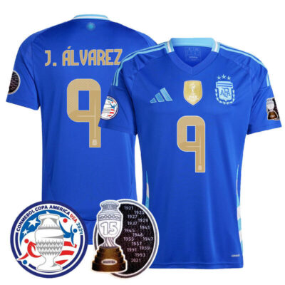 Men's Argentina 2024 Player Limited Jersey - Julian Alvarez - 9 / Away