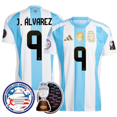 Men's Argentina 2024 Player Limited Jersey - Julian Alvarez - 9 / Home