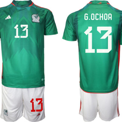 Mexico #13 G.ochoa Green Home Soccer Jersey Suit 001
