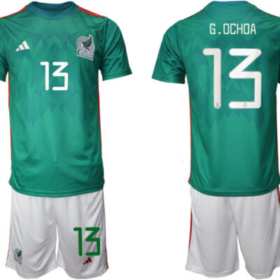 Mexico #13 G.ochoa Green Home Soccer Jersey Suit
