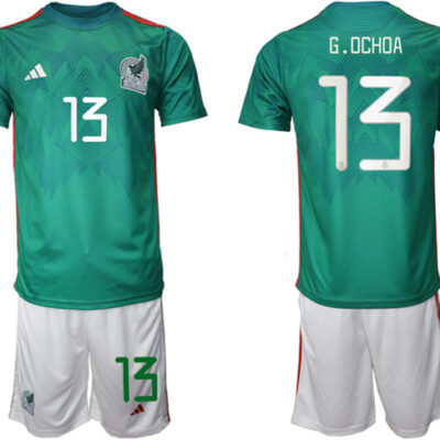 Mexico #13 G.ochoa Green Home Soccer Jersey Suit
