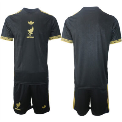 Mexico Blank Black Gold 25/26 Soccer Jersey Suit