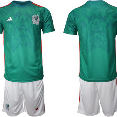 Mexico Blank Green Home Soccer Jersey Suit
