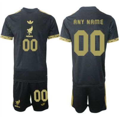 Mexico Custom Black Gold 25/26 Soccer Jersey Suit