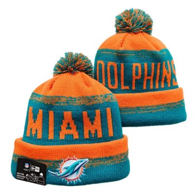 Miami Dolphins Cuffed Knit Hat with Pom
