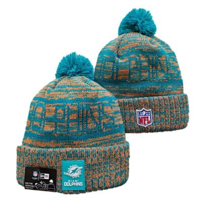Miami Dolphins Cuffed Knit Hat with Pom