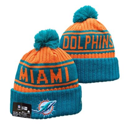 Miami Dolphins Cuffed Knit Hat with Pom