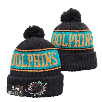 Miami Dolphins Cuffed Knit Hat with Pom