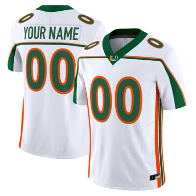 Miami Hurricanes Throwback Vapor Limited Custom Jersey - Custom